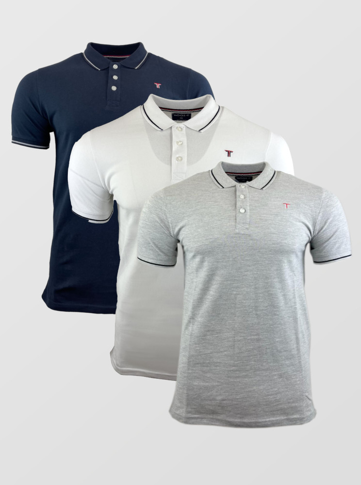 MENS SHORT SLEEVE SHIRTPOLO WITH EMBROIDERY ON CHEST