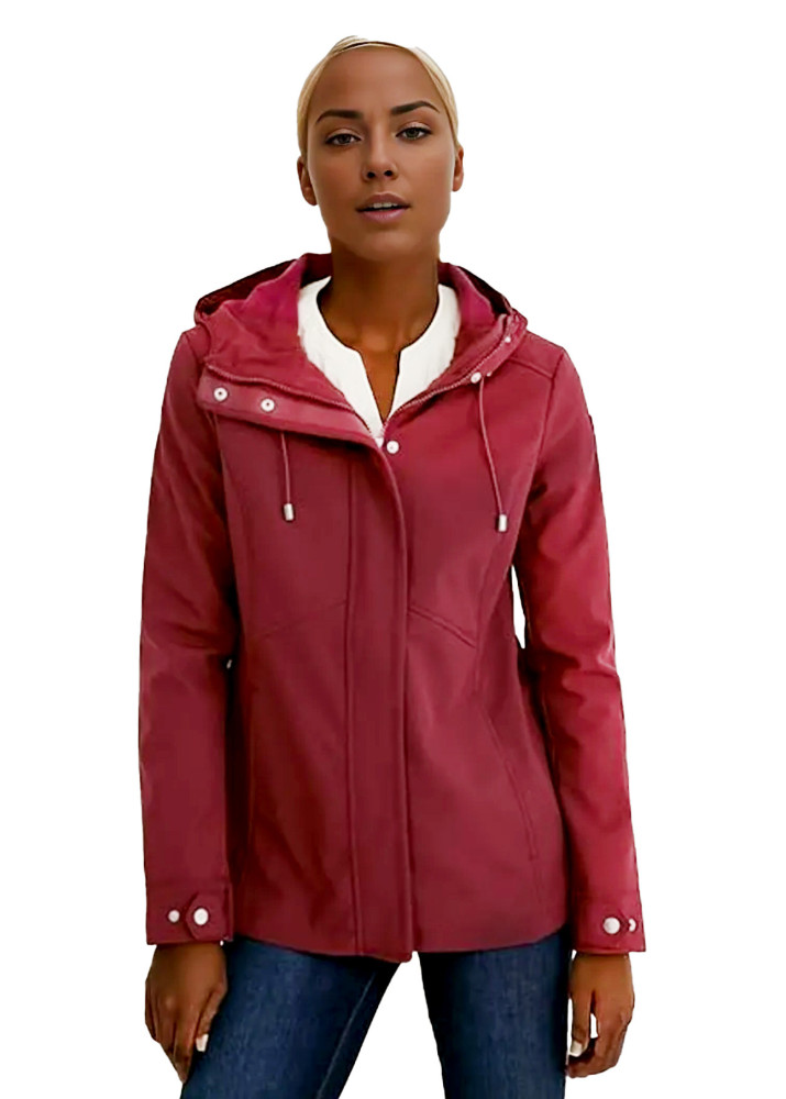 Soft shell  Hooded Rain Protect  Red Wine Jacket