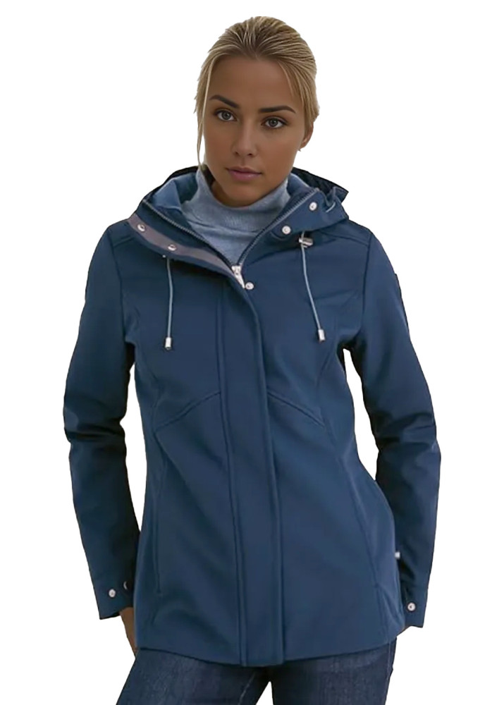 Soft shell  Hooded Rain Protect  Blue Jacket