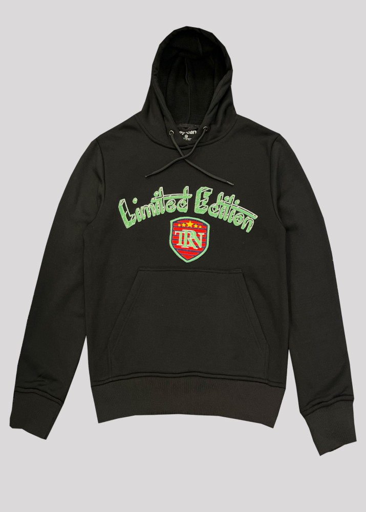 Ladies Black Embroidery Hoodie & Trouser Set